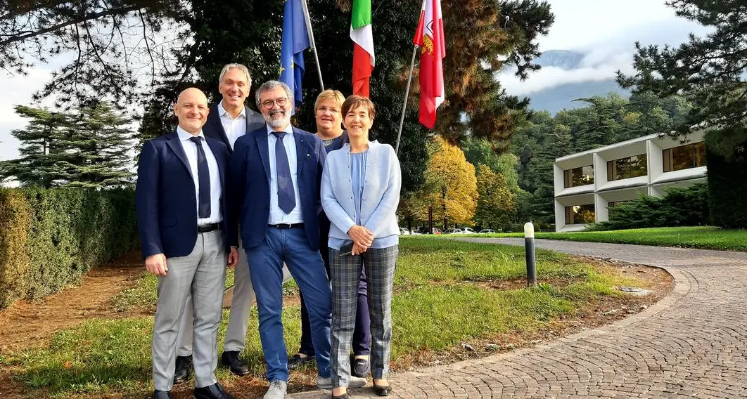Quattro nuovi dirigenti dell'Azienda sanitaria di Trento: Simone Cecchetto, Marisa Dellai, Mirko Mazzurana e Paola Stenico