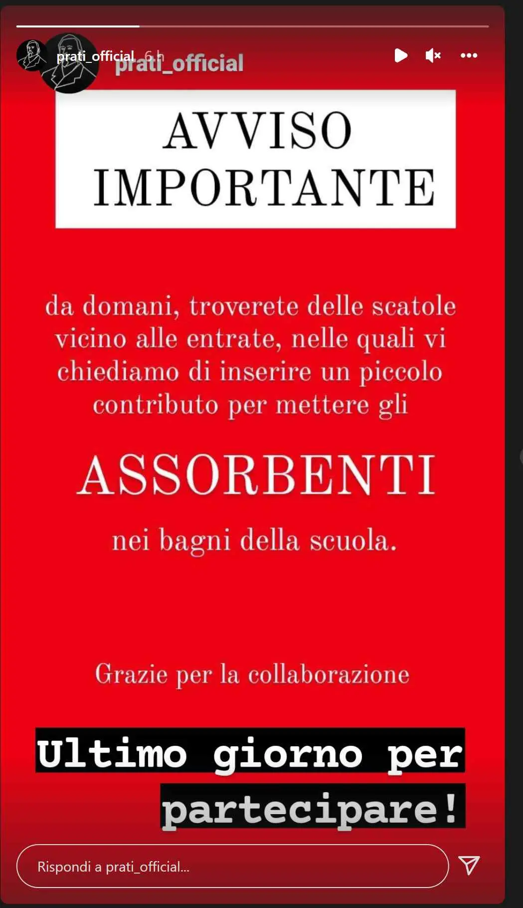 Trento, al liceo Prati gli studenti raccolgono fondi per gli assorbenti nei bagni