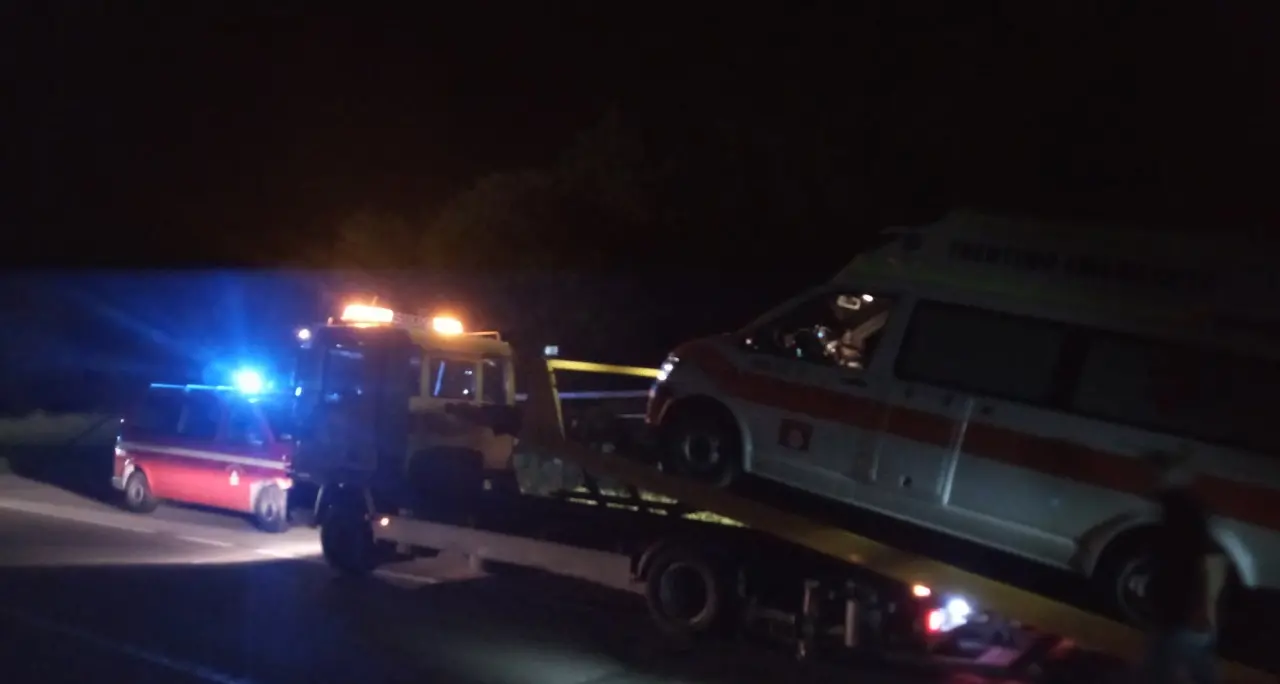 Chiese, nello scontro fra l’ambulanza e il cervo l’animale è morto